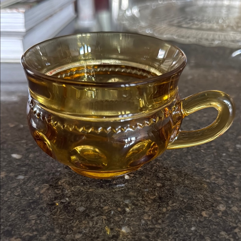 Amber Indiana Glass Teacup